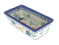 Polish Pottery Apple Blossom Small Loaf Baker