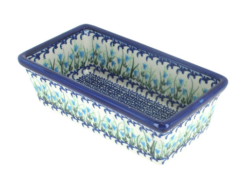 Polish Pottery Misty Small Loaf Baker