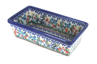 Polish Pottery Garden of Eden Small Loaf Baker