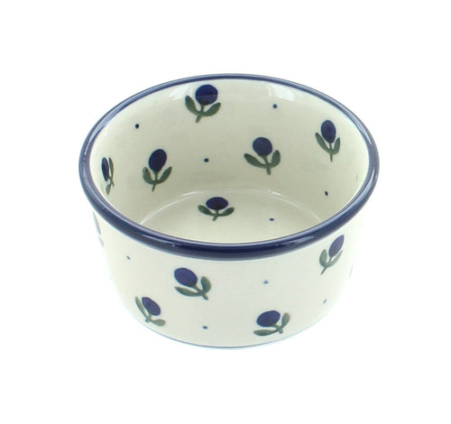 Polish Pottery Blueberry Small Deep Ramekin