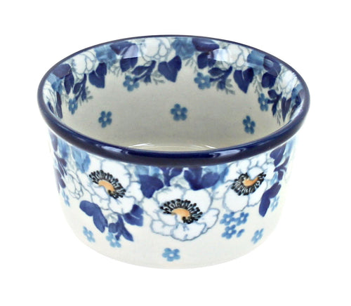 Polish Pottery Georgia Blue Small Deep Ramekin