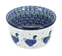 Polish Pottery Barnyard Rooster Small Deep Ramekin
