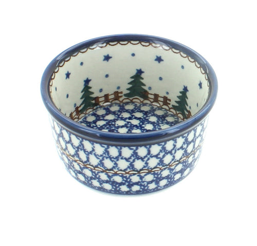 Polish Pottery Rustic Pines Small Deep Ramekin