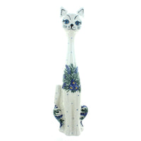 Polish Pottery Hyacinth Large Cat