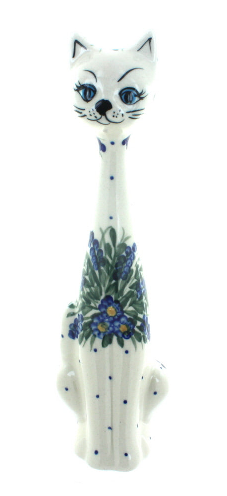 Polish Pottery Hyacinth Medium Cat