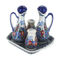 Polish Pottery Garden Butterfly Table Accessory Set