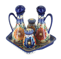 Polish Pottery Autumn Burst Table Accessory Set