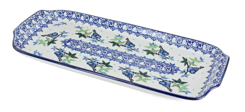 Polish Pottery Mockingbird Bread Tray