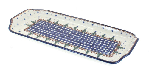 Polish Pottery Rustic Pines Bread Tray