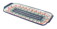 Polish Pottery Peach Posy Bread Tray