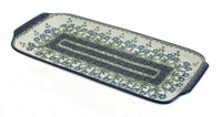Polish Pottery Blue Posy Bread Tray