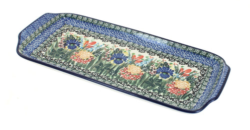 Polish Pottery Summer Blooms Bread Tray