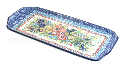 Polish Pottery Hummingbird Bread Tray