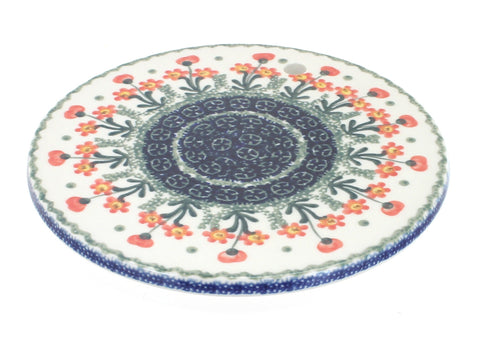 Polish Pottery Peach Posy Trivet