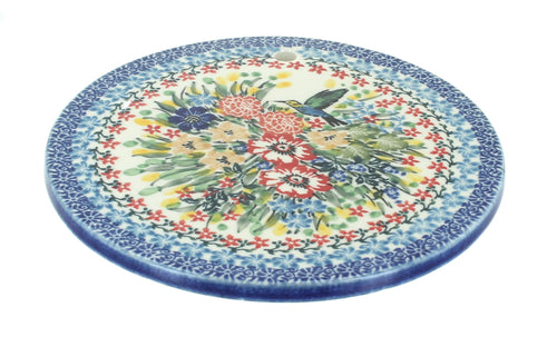 Polish Pottery Hummingbird Trivet