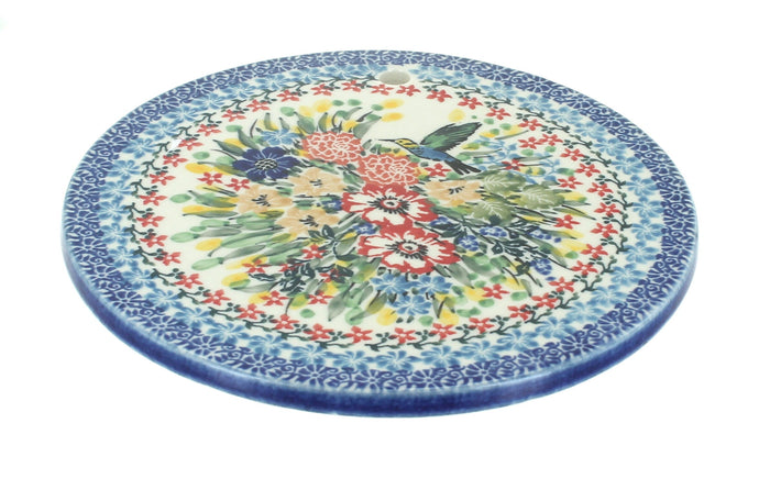 Polish Pottery Hummingbird Trivet
