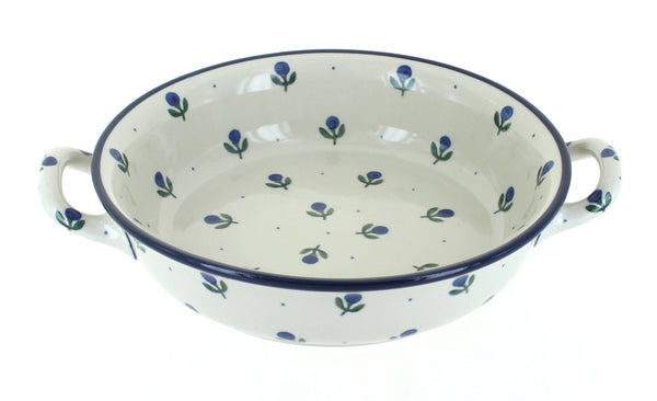 Blueberry Small Round Casserole with Handles
