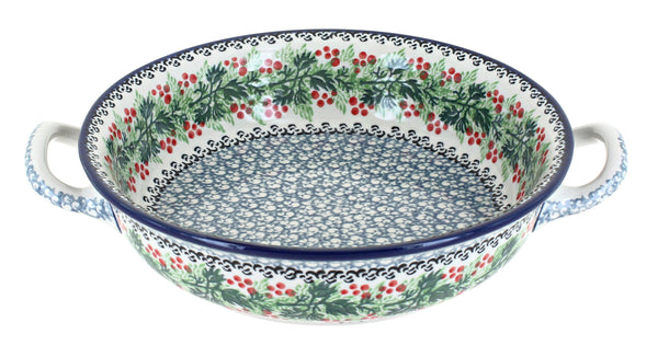 Noelle Small Round Casserole with Handles