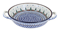 Polish Pottery Rustic Pines Small Round Casserole with Handles