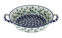 Polish Pottery Alyce Small Round Casserole with Handles