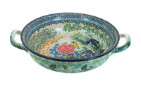 Polish Pottery Teresa Small Round Casserole with Handles