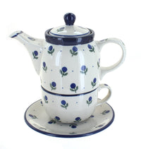 Polish Pottery Blueberry Tea for One