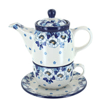 Polish Pottery Georgia Blue Tea for One