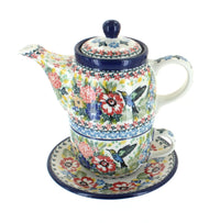 Polish Pottery Hummingbird Tea for One