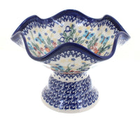 Polish Pottery Garden of Eden Pedestal Candy Dish