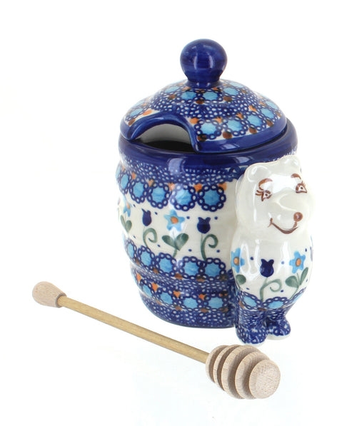 Polish Pottery Savannah Honey Pot