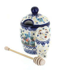 Polish Pottery Garden of Eden Honey Pot