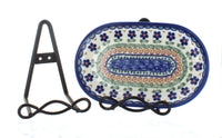 Polish Pottery Small 5.5" Loop Design Plate Rack