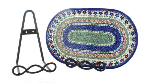 Polish Pottery Large 8" Loop Design Plate Rack