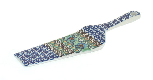 Polish Pottery Mardi Gras Cake Server