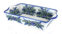 Polish Pottery Hyacinth Loaf Baker with Handles