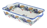 Polish Pottery Pinecone Loaf Baker with Handles