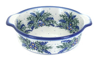 Polish Pottery Hyacinth Round Baker