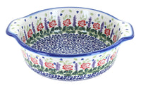Polish Pottery Roses Are Red Round Baker