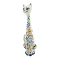 Polish Pottery Butterfly Large Cat