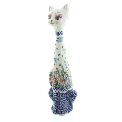 Polish Pottery Garden of Eden Large Cat