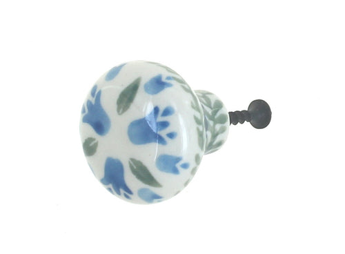 Polish Pottery Tulip Bouquet Drawer Pull