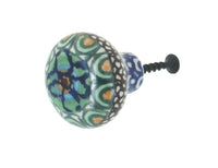 Polish Pottery Mardi Gras Drawer Pull