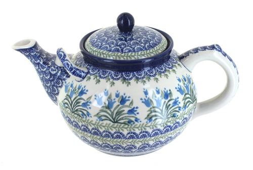 Polish Pottery Tulip Bouquet Large Teapot