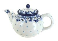 Polish Pottery Georgia Blue Large Teapot