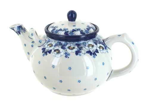 Polish Pottery Georgia Blue Large Teapot