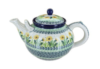 Polish Pottery Dandelion Large Teapot