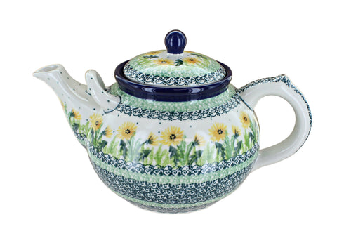 Polish Pottery Dandelion Large Teapot