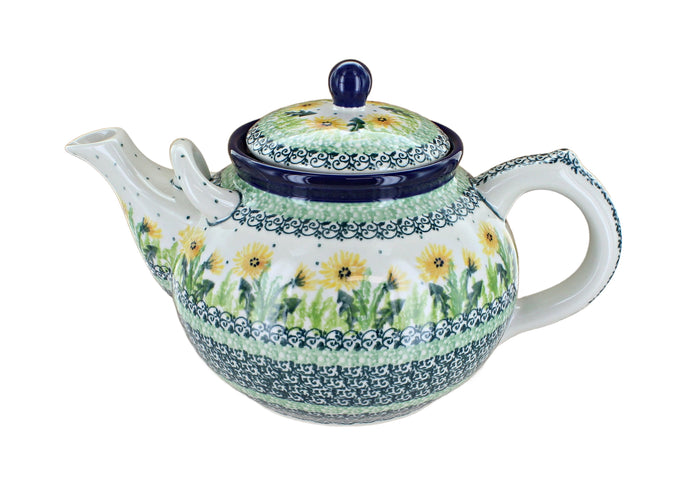 Polish Pottery Dandelion Large Teapot