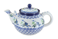 Polish Pottery Mockingbird Large Teapot