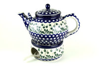 Alyce Large Teapot & Warmer Polish Pottery
